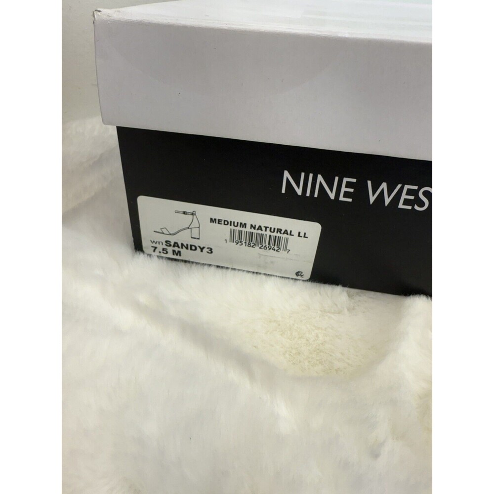 NINE WEST WOMEN SHOES SIZE 7.5 M  PRUCE ANKLE STRAP BLOCK HEEL SANDALS - Picture 14 of 15